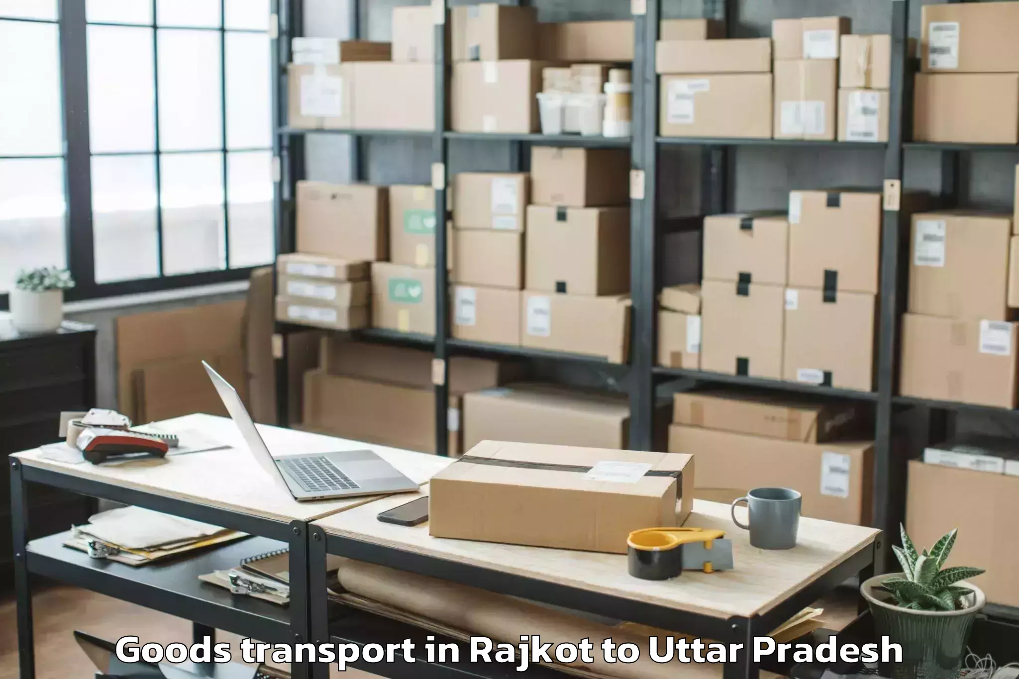 Book Rajkot to Padrauna Goods Transport